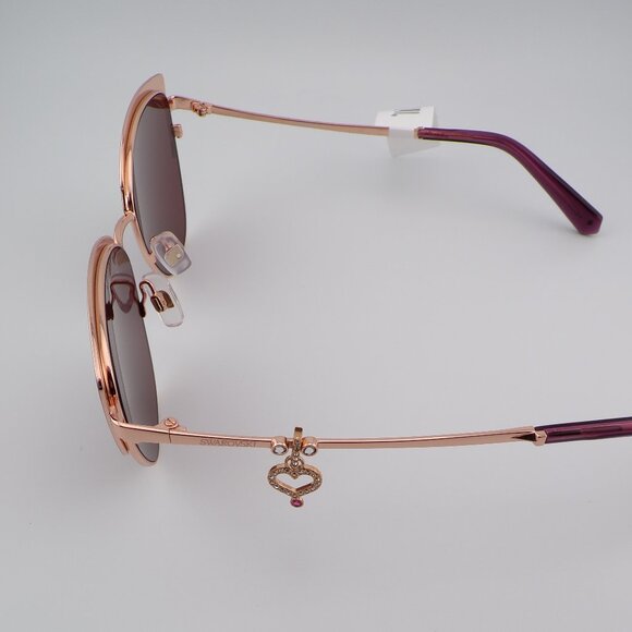Swarovski Crystal Heart Charm Browline Cat Eye Shades, Summer Spring Retro 54mm main image 12